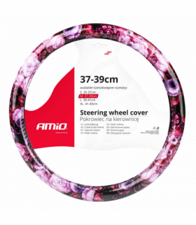 Pokrowiec nakładka na kierownicę samochodową M 37-39cm SWC-47-M AMiO 02988