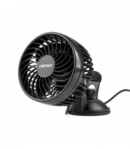 Wiatrak samochodowy wentylator z przyssawką 24V AMiO 03002