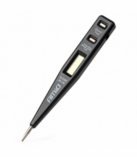 Tester próbnik napięcia 12-250V z wyświetlaczem LCD AMiO-03122 AMiO 03122