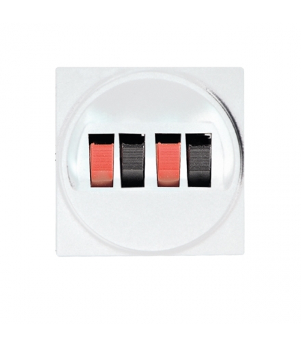 BIURO 04-1820-102 biały Gniazdo głośnikowe podwójne Kanlux 25335