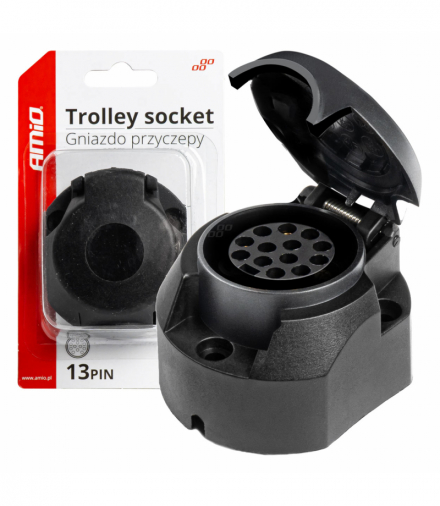 Gniazdo haka przyczepy plastikowe 13 PIN AMiO 03219