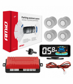 Czujniki parkowania cofania srebrne LED 3D AMiO 03187