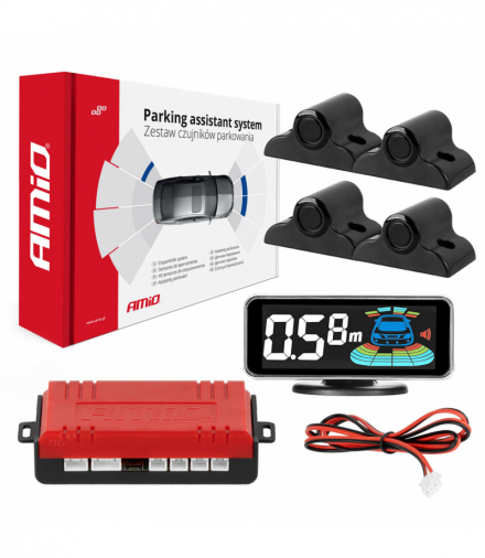 Czujniki parkowania cofania czarne LED 3D TRUCK BUS AMiO 03189