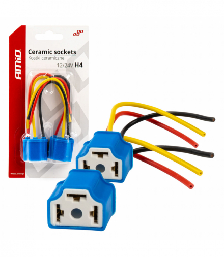 Kostki ceramiczne proste H4 gniazdo wtyczka AMiO 03052
