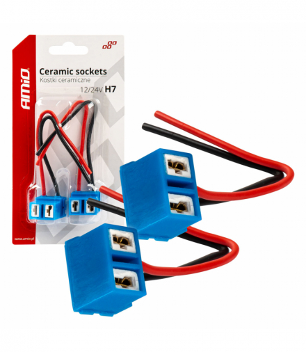 Kostki ceramiczne kątowe H7 gniazdo wtyczka AMiO 03055