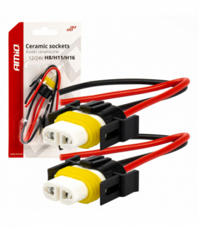 Kostki ceramiczne proste H8/H11/H16 gniazdo wtyczka AMiO 03056