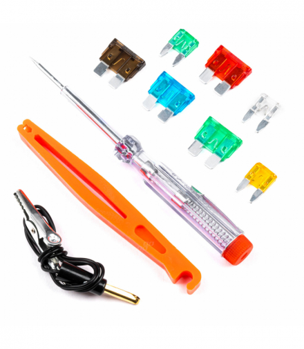 Bezpieczniki zestaw bezpieczników + próbnik + chwytak AMiO 03037