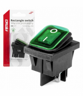 Włącznik przełącznik prostokątny podświetlany AMiO 03090