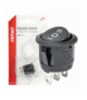 Włącznik przełącznik czarny okrągły 12V 230V BU03 AMiO 03614