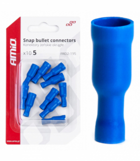 Konektory izolowane żeńskie okrągłe walcowe 5mm 1.5-.25mm2 15A 10 szt. AMiO 03075