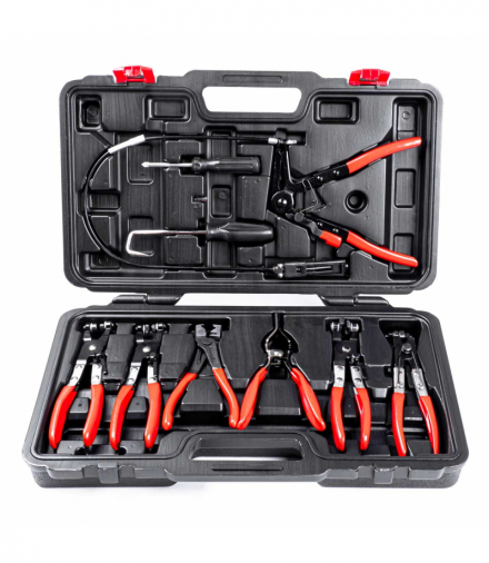 Szczypce do opasek zaciskowych zestaw walizka AMiO 03230