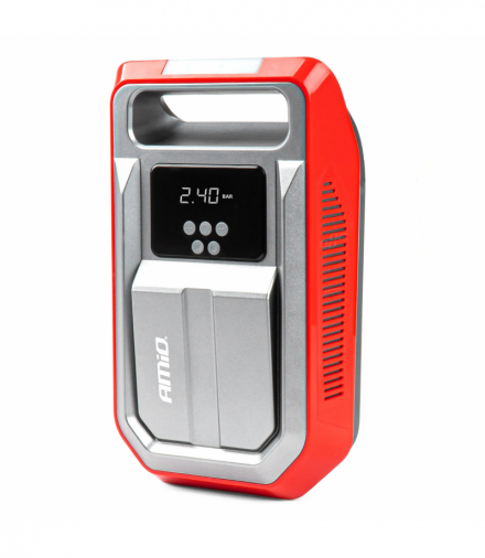 Kompresor samochodowy cyfrowy pompka 12V LED LCD AMiO 03268