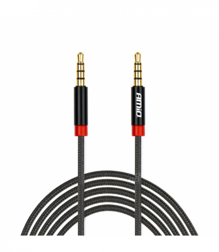 Kabel AUX MINI JACK 3,5mm oplot 200cm AMiO 03270