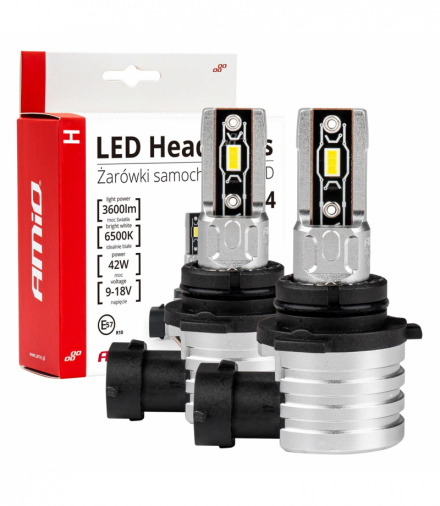 Żarówki samochodowe LED seria H-mini HB4 9006 6500K Canbus AMiO 03335