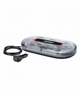 Belka ostrzegawcza LED 33cm magnes homologacja R65 R10 12-24V AMiO 03336