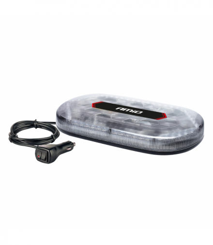 Belka ostrzegawcza LED 33cm magnes homologacja R65 R10 12-24V AMiO 03336