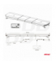 Belka ostrzegawcza LED 51 funkcji 96cm homologacja R65 R10 12-24V AMiO 03343