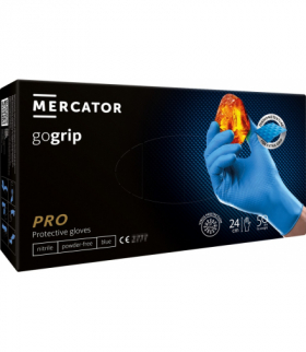 Rękawice nitrylowe niebieskie Mercator GoGrip Blue 50 sztuk rozmiar S MERCATOR MER20314