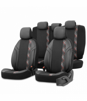Komplet pokrowców na fotele samochodowe OTOM HORIZON 1801 RED 3-ZIP OTOM OT86743