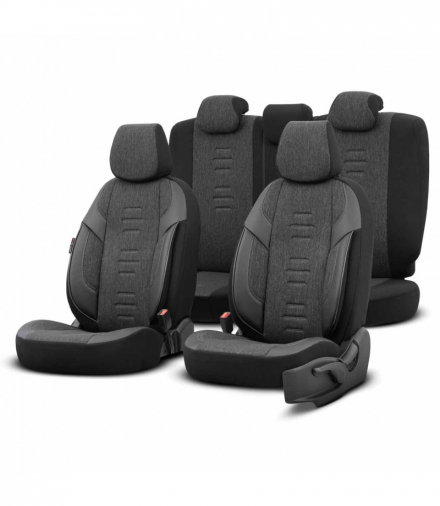 Komplet pokrowców na fotele samochodowe OTOM THRONE 102 SMOKED 3-ZIP OTOM OT86755