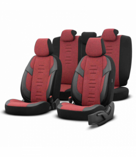 Komplet pokrowców na fotele samochodowe OTOM THRONE 103 RED 3-ZIP OTOM OT86756