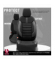 Komplet pokrowców na fotele samochodowe OTOM LIMITED 102 BLACK/GREY 3-ZIP OTOM OT74048