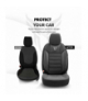 Komplet pokrowców na fotele samochodowe OTOM TORO 902 BLACK/SMOKED NZ OTOM OT76893