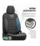 Komplet pokrowców na fotele samochodowe OTOM TORO 902 BLACK/SMOKED NZ OTOM OT76893