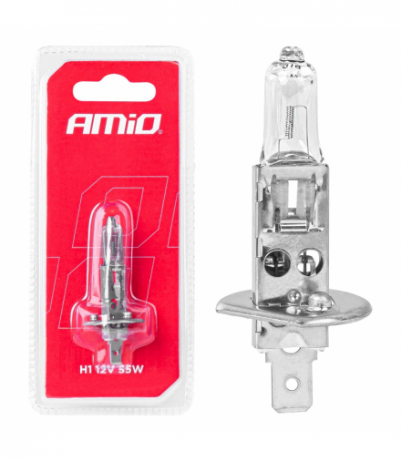 Żarówka halogenowa H1 12V 55W 1szt. blister AMiO 03358
