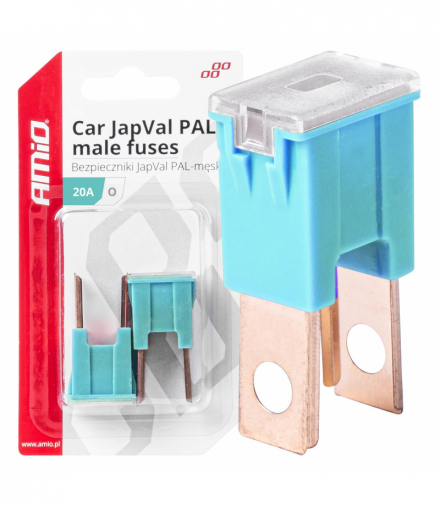 Bezpieczniki samochodowe JAPVAL PAL męskie 2 szt. 20A AMiO 03396