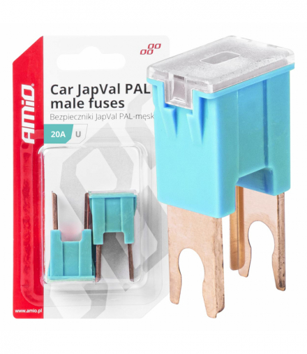 Bezpieczniki samochodowe JAPVAL PAL męskie 2 szt. 20A AMiO 03405
