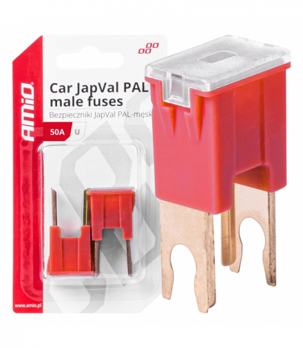 Bezpieczniki samochodowe JAPVAL PAL męskie 2 szt. 50A AMiO 03408