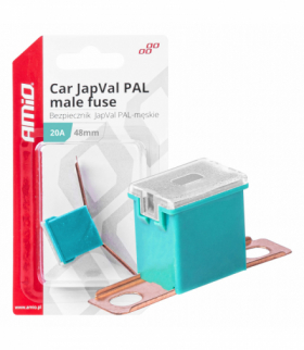 Bezpiecznik samochodowy JAPVAL PAL męski 48mm 20A AMiO 03417