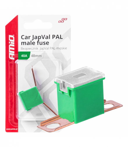 Bezpiecznik samochodowy JAPVAL PAL męski PAL 48mm 40A AMiO 03419