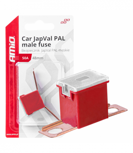 Bezpiecznik samochodowy JAPVAL PAL męski 48mm 50A AMiO 03420
