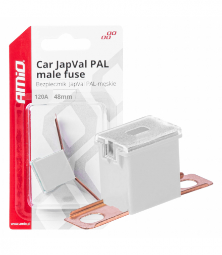 Bezpiecznik samochodowy JAPVAL PAL męski 48mm 120A AMiO 03425