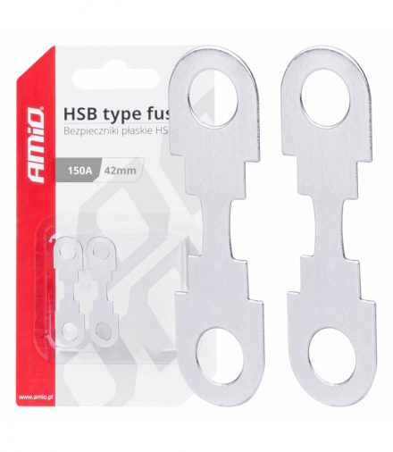 Bezpieczniki taśmowe płaskie 2 szt. HSB 42mm 150A AMiO 03504