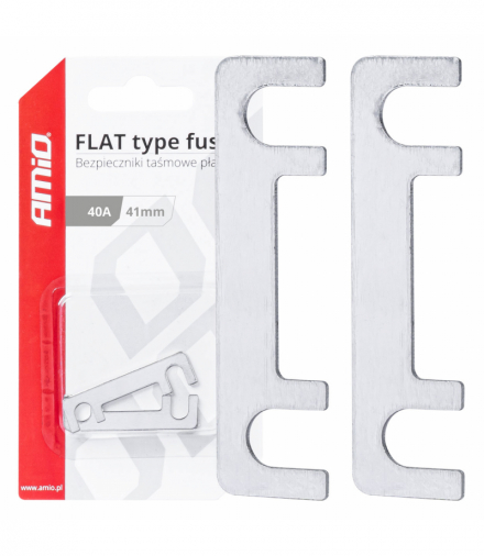 Bezpieczniki taśmowe płaskie 2 szt. 41mm 40A AMiO 03490