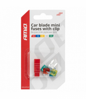 Bezpieczniki płytkowe mini zestaw komplet MIX 5 szt. + ściągacz AMiO 03378
