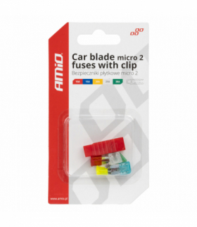 Bezpieczniki płytkowe micro 2 zestaw komplet MIX 5 szt. + ściągacz AMiO 03379