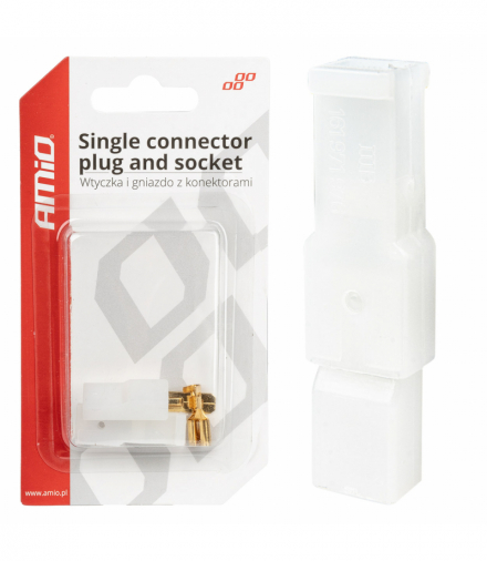 Wtyczka gniazdo kostka złącze 1 PIN + konektory AMiO 03511