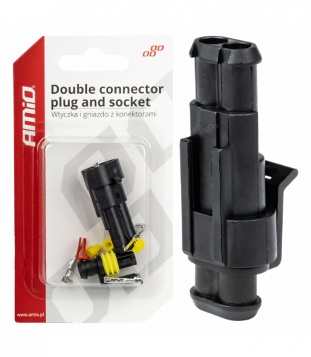 Kostka złącze wtyk hermetyczny 2 PIN AMiO 03518