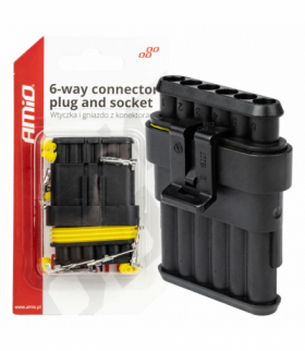 Kostka wtyk złącze hermetyczne superseal 6 PIN AMiO 03522
