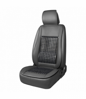 Mata na fotel siedzenie koraliki z podparciem pod plecy i zagłówkiem AMiO 03649