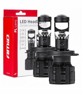Żarówki samochodowe LED seria PL Lens H4 soczewka 6000K Canbus AMiO 03667