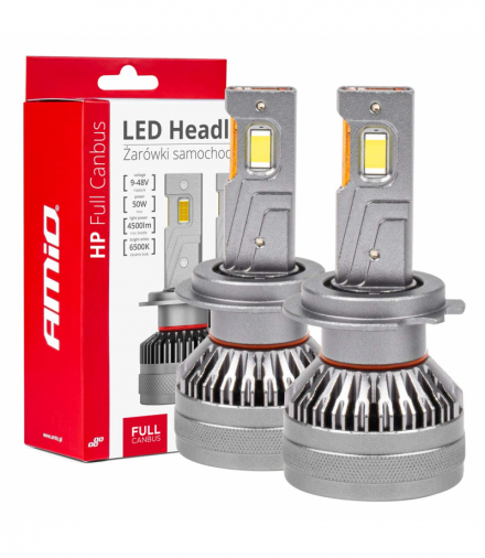 Żarówki samochodowe LED seria HP Full Canbus H7/H18 6500K AMiO 03674