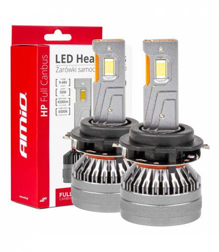 Żarówki samochodowe LED seria HP Full Canbus H7-6 6500K AMiO 03676