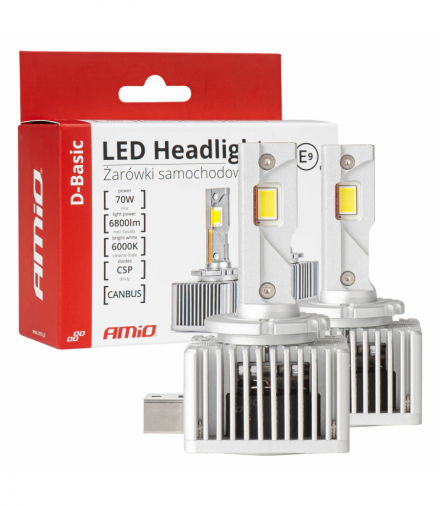 Żarówki samochodowe LED seria D-Basic D3S/D8S/D3R 6000K Canbus AMiO 03628