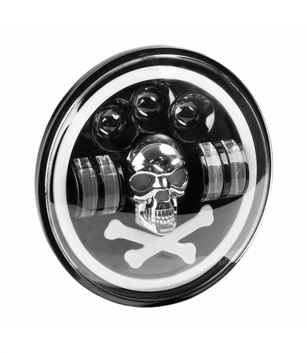 Lampa robocza LED SKULL czaszka dodatkowa ozdobna 12V 24V AMiO 03695