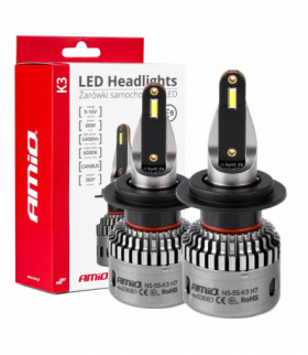 Żarówki samochodowe LED seria K3 H7 12V 6000K Canbus AMiO 03683